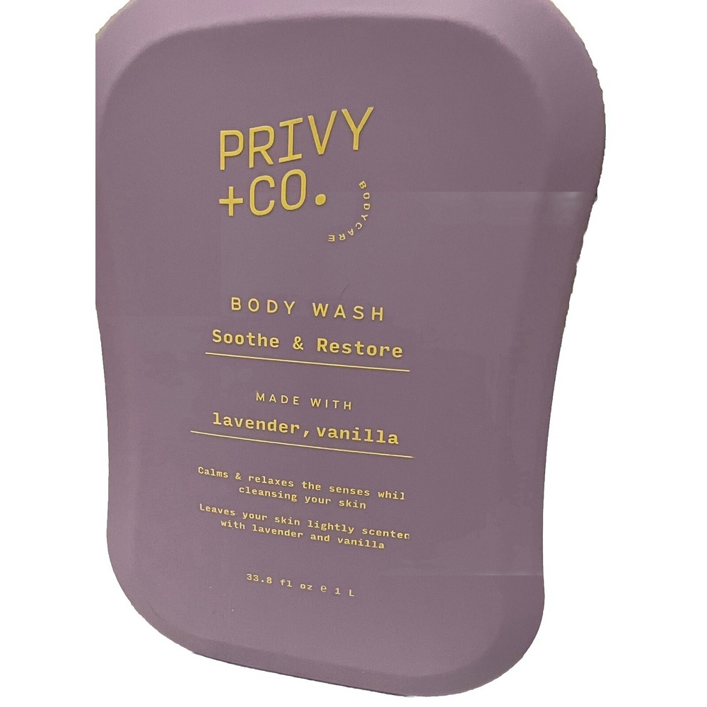 Privy + Co Body Wash Made With Lavender, Vanilla 33.8 Fl Oz Hydrates & Nurishes - Picture 2 of 6